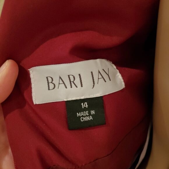 Bari Jay wine color JUNIOR BRIDESMAID dress - Picture 3 of 8